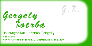 gergely kotrba business card